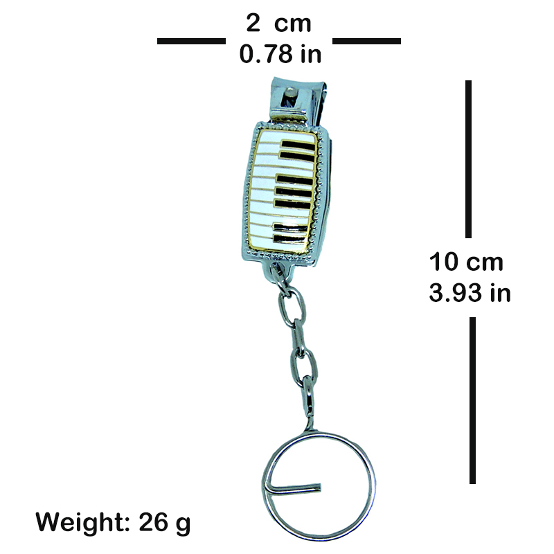 enamel rectangle-shaped nail clipper key chain